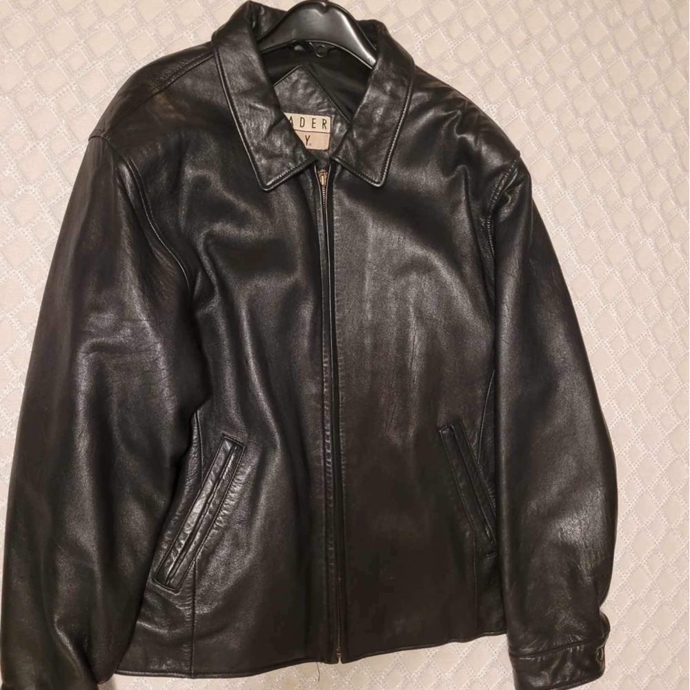 Trader Bay Black Leather Jacket